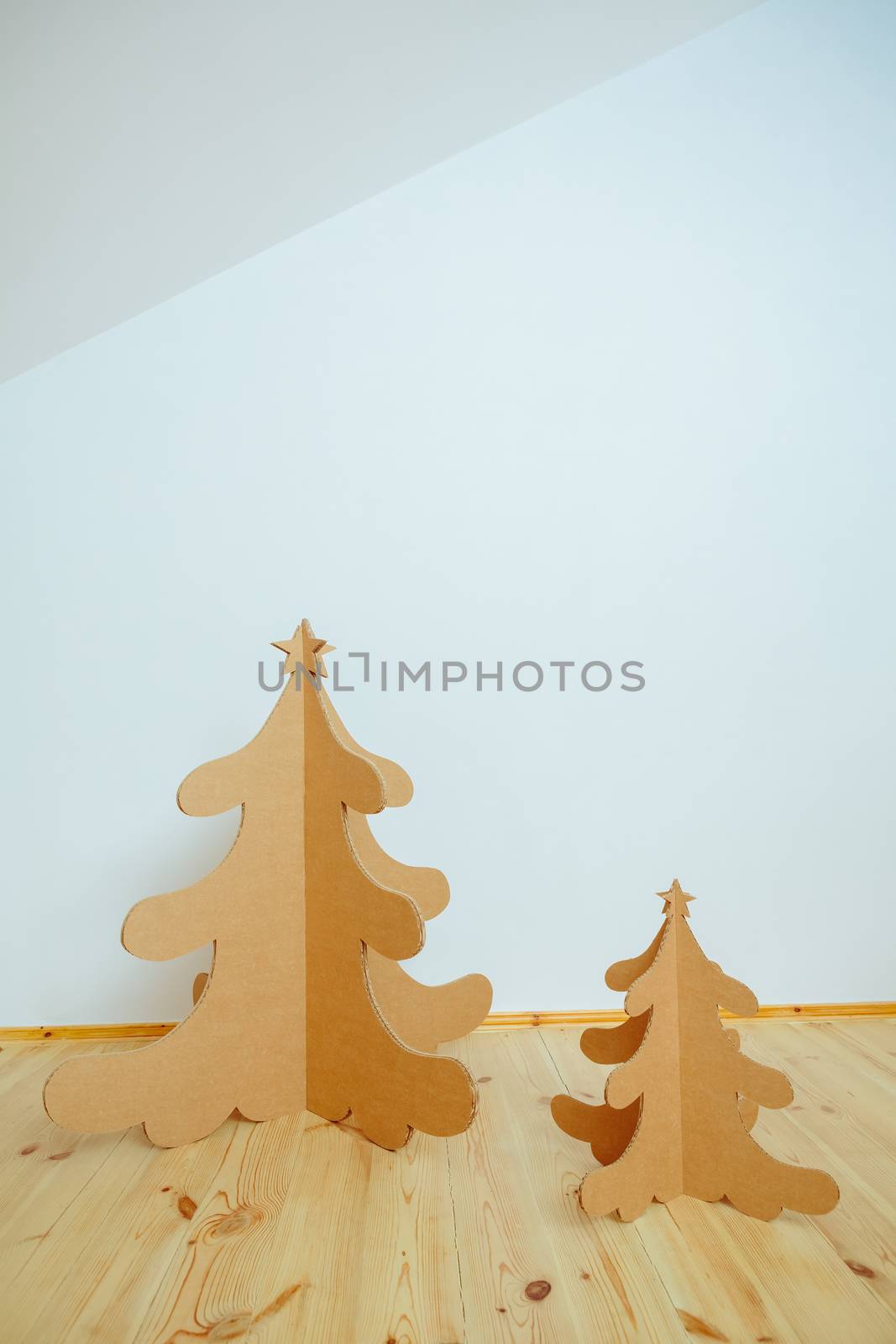 Christmas Tree Made Of Cardboard. Unique Trees. New Year