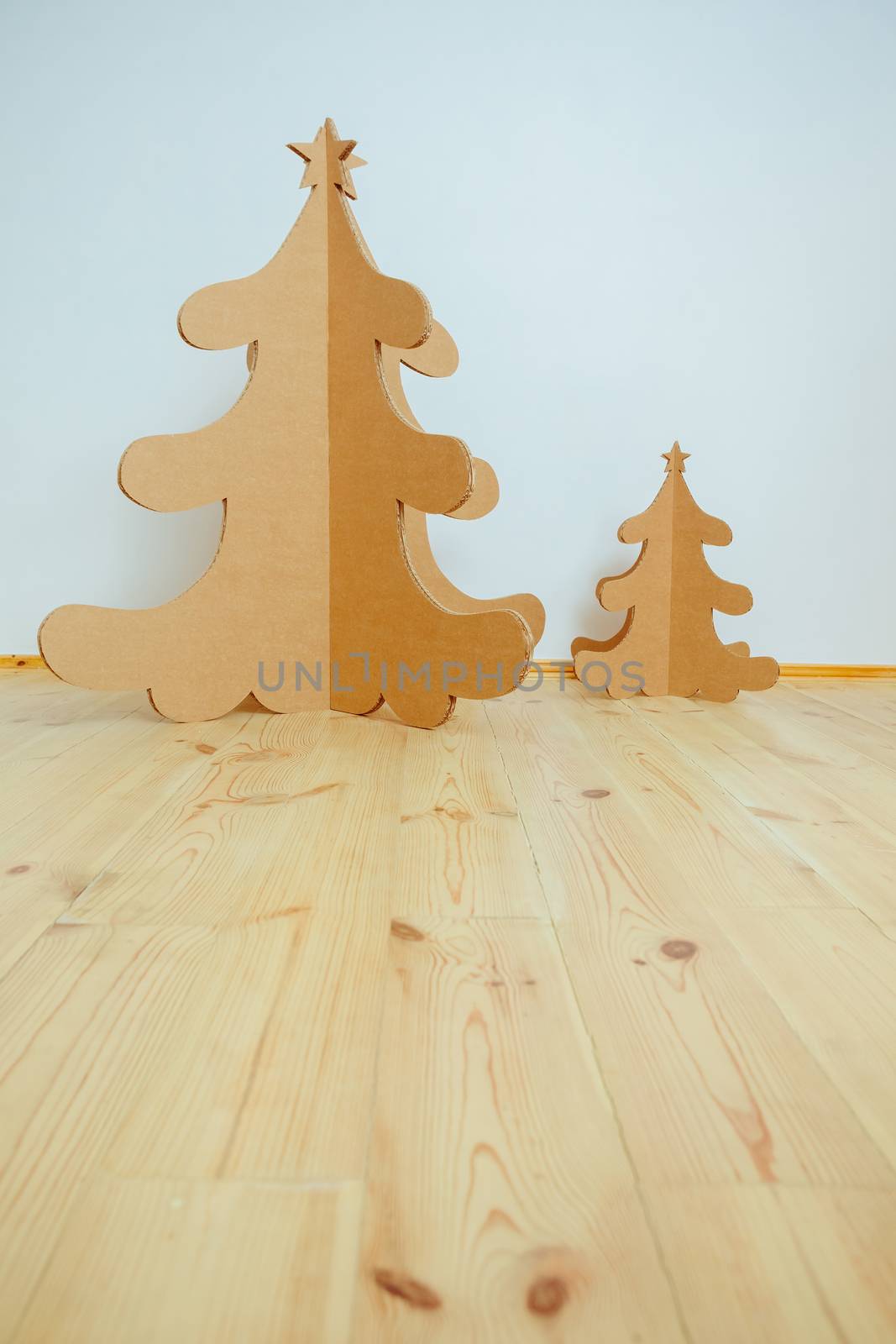 Christmas Tree Made Of Cardboard. Unique Trees. New Year