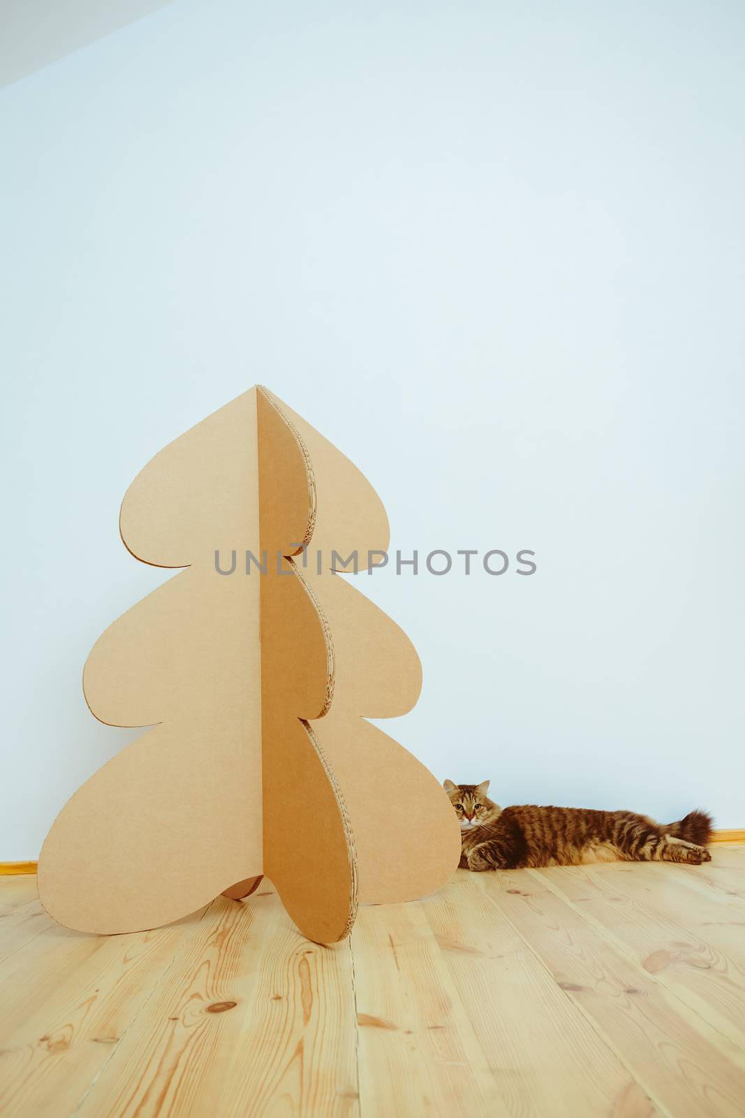 Christmas Tree Made Of Cardboard. New Year by sarymsakov