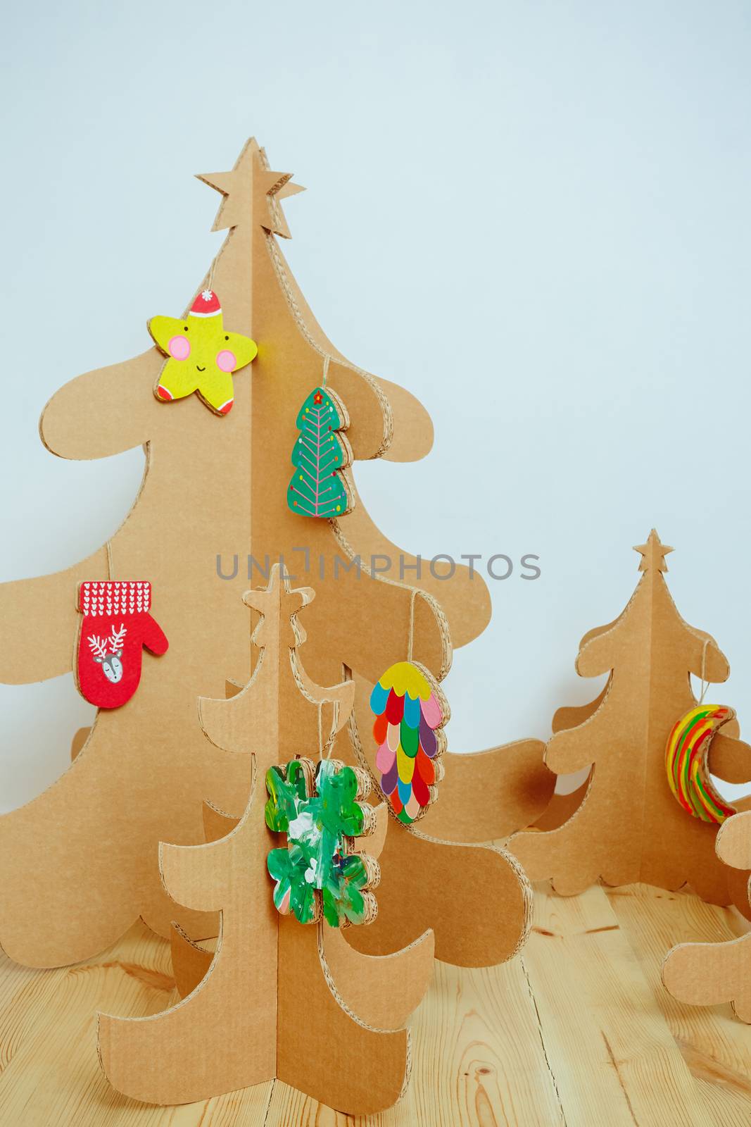 Christmas Tree Made Of Cardboard. New Year by sarymsakov