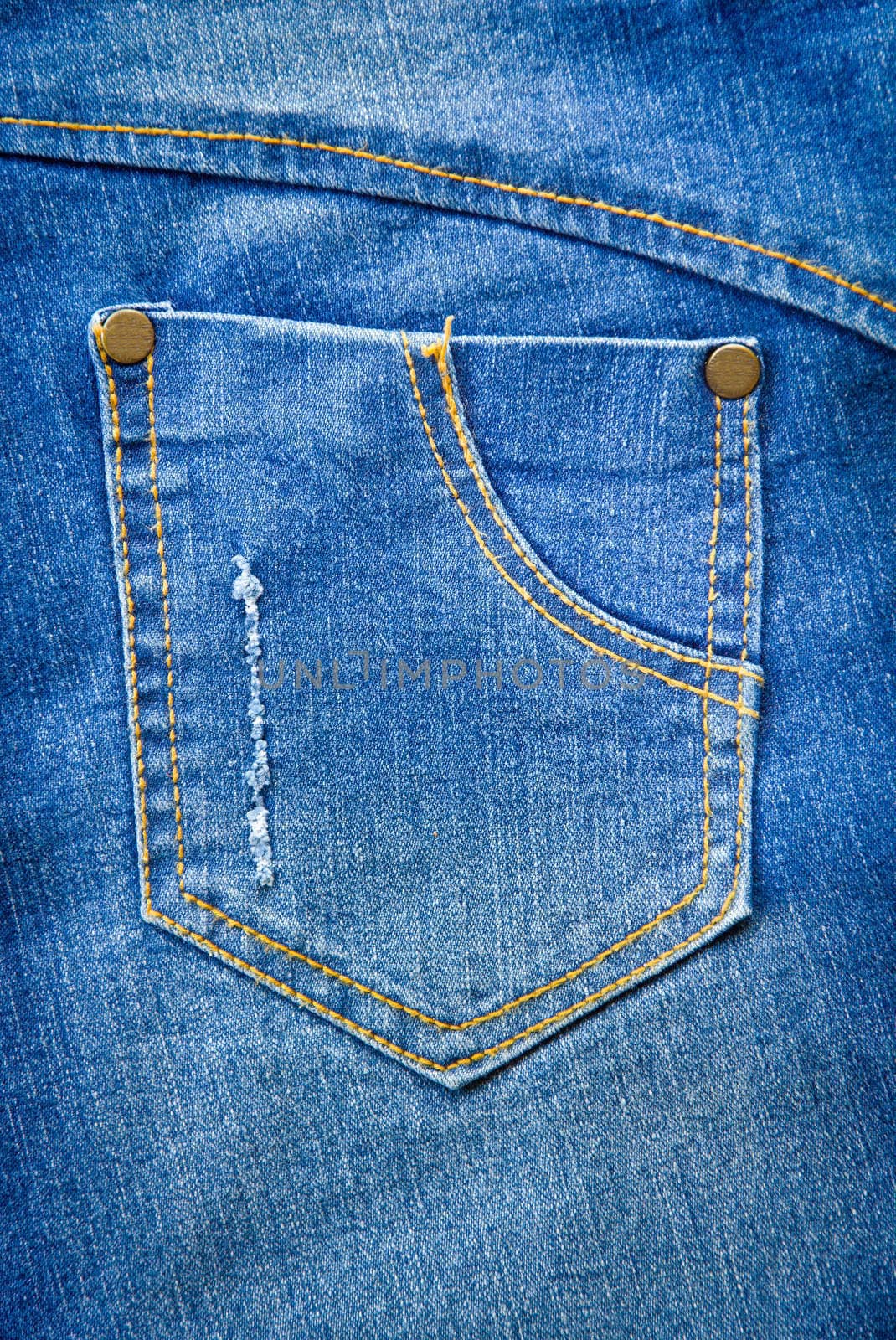 Blue jeans pocket. by Gamjai
