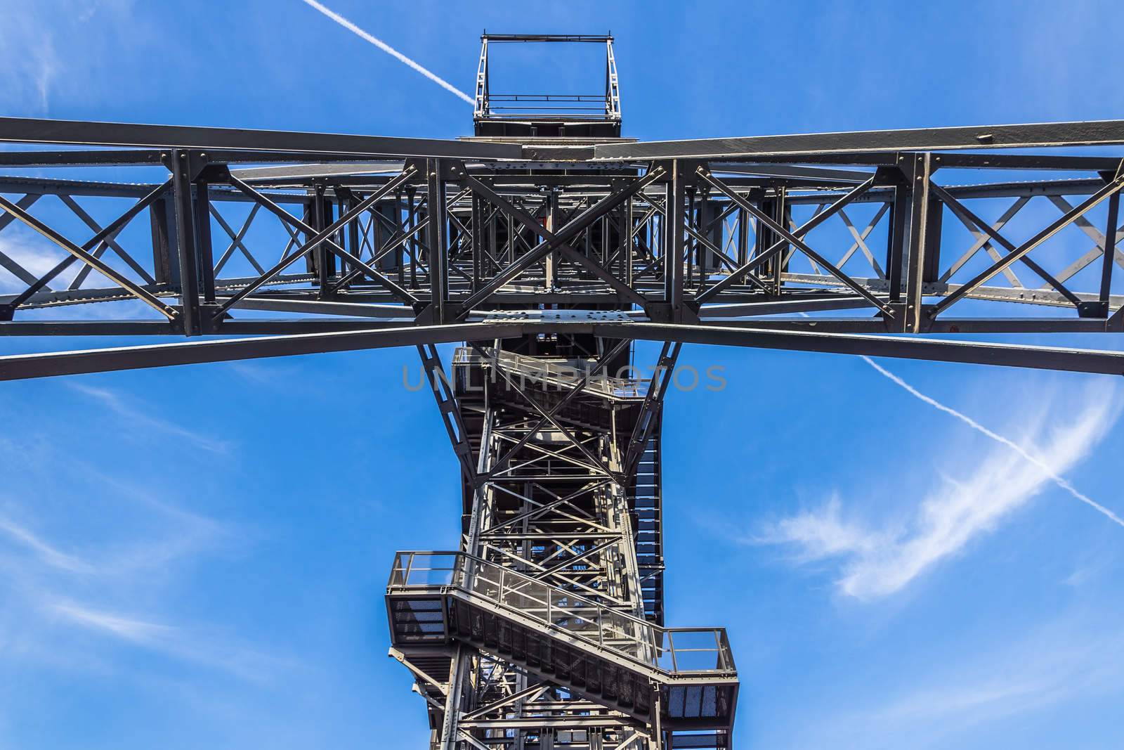 Closeup of the old mine shaft in Katowice, Silesia region, Poland.