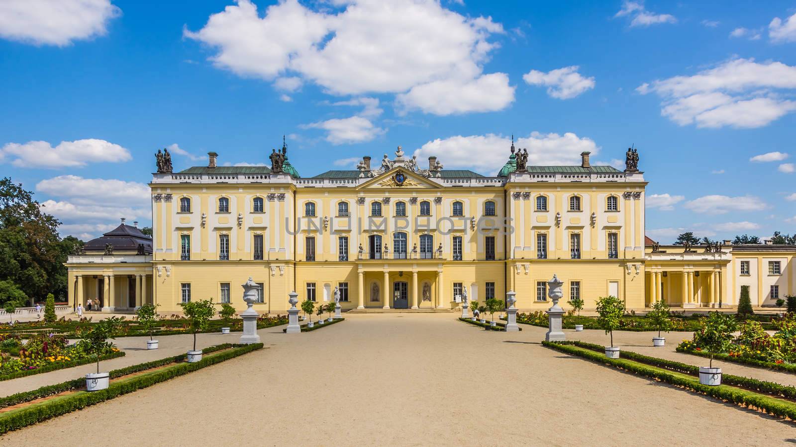 Branicki Palace in Bialystok, Poland, historical residence of Polish magnate Klemens Branicki, developed on the site of a wooden manor  in the 18th century, nowadays the seat of Medical Academy.