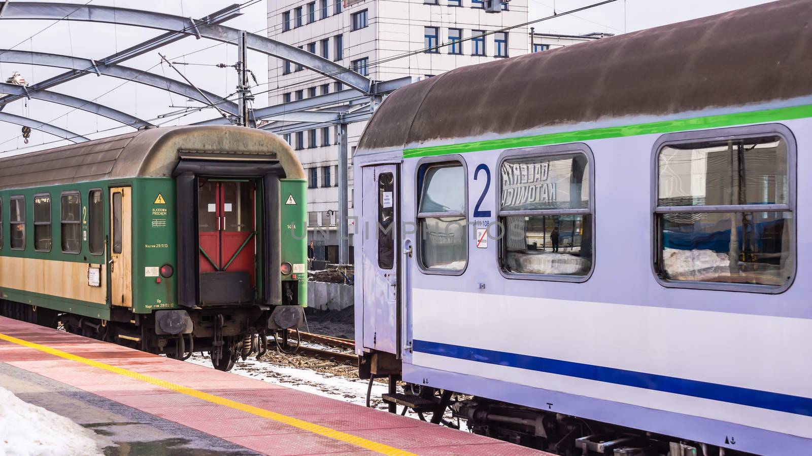Trains at the station in Katowice by pawel_szczepanski