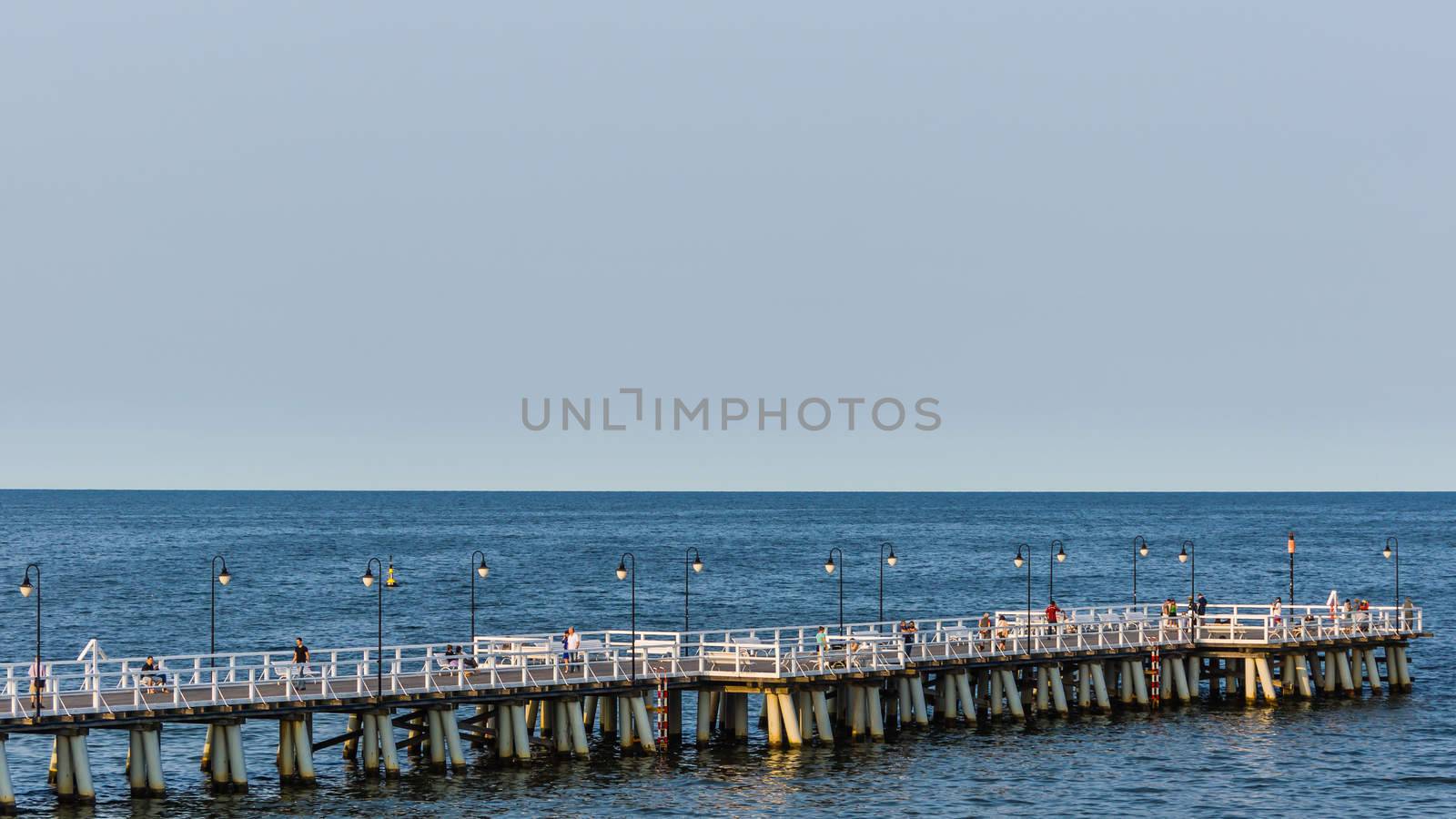 The pier in Gdynia (district Orlowo), Poland.