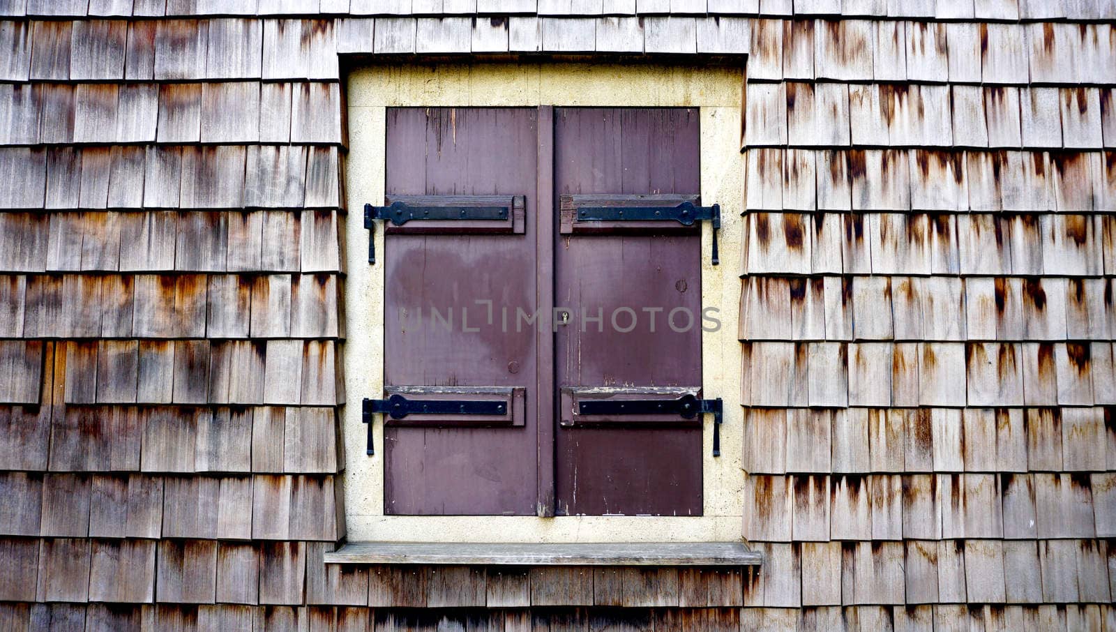 Wooden wall texture and window detail horizontal