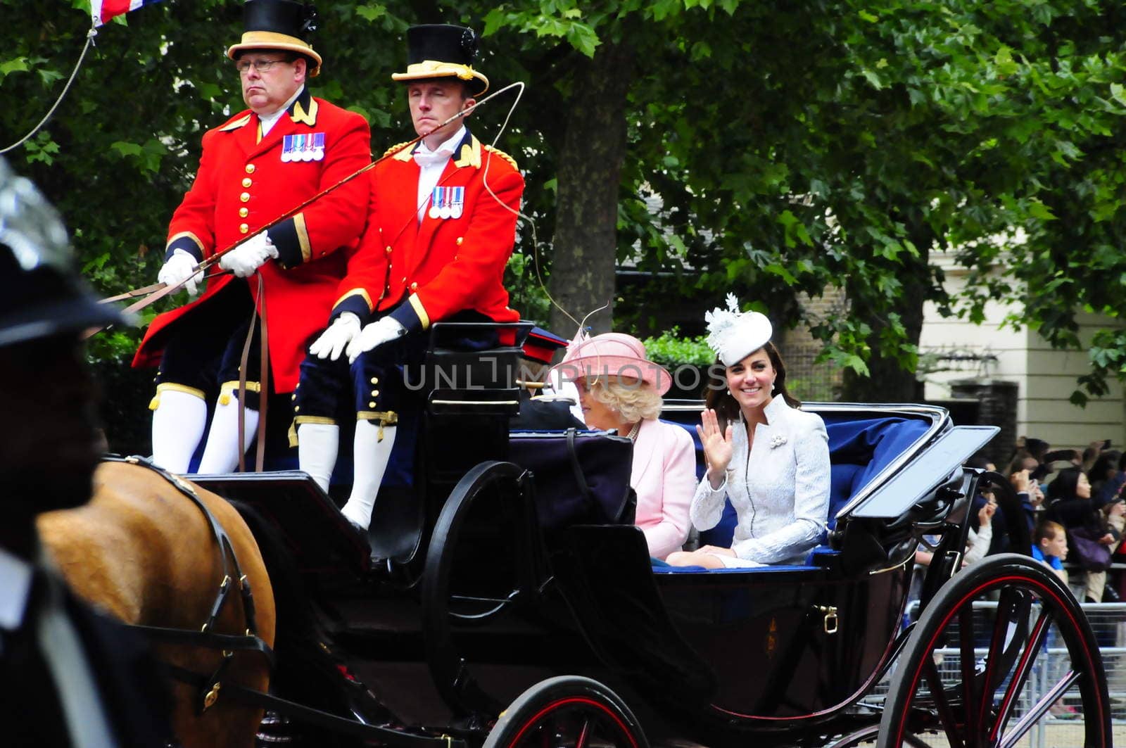 Duchess of Cambridge and Duchess of Cornwall in parade
