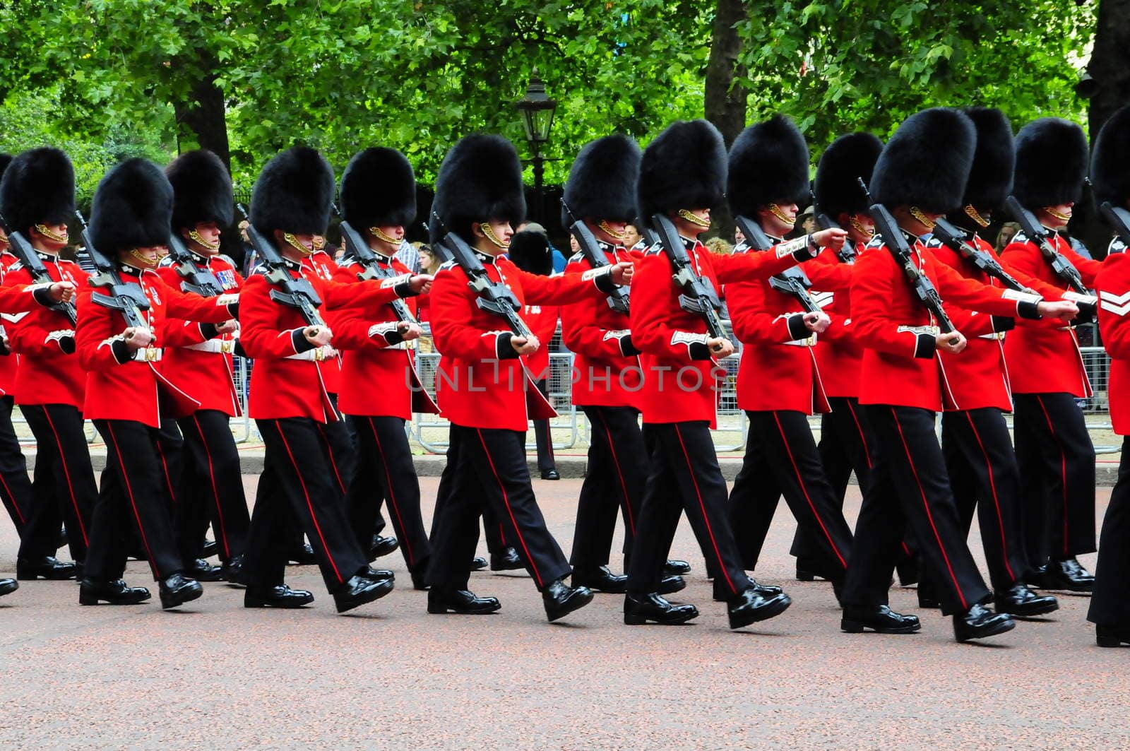 Grenadier guards marching on parade