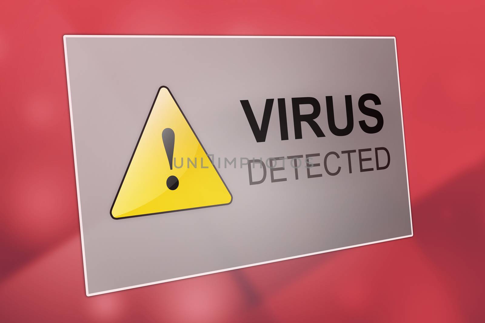 Virus detected - computer virus detection - spyware concept