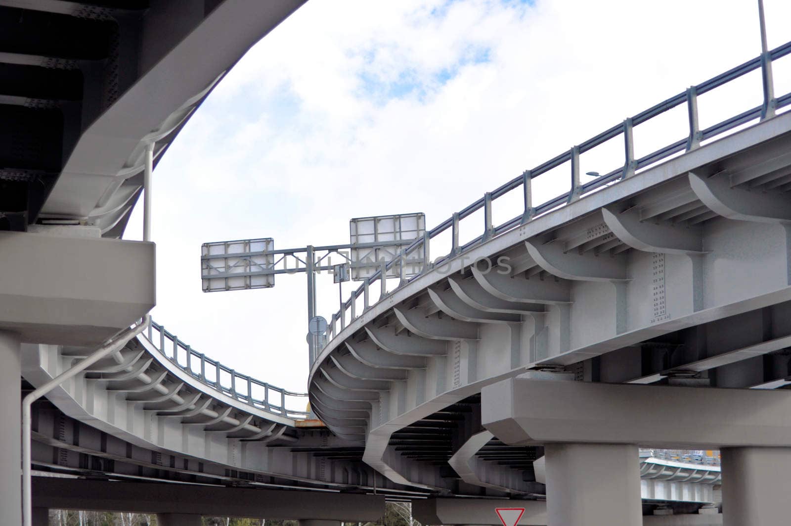 automobile overpass. bottom view