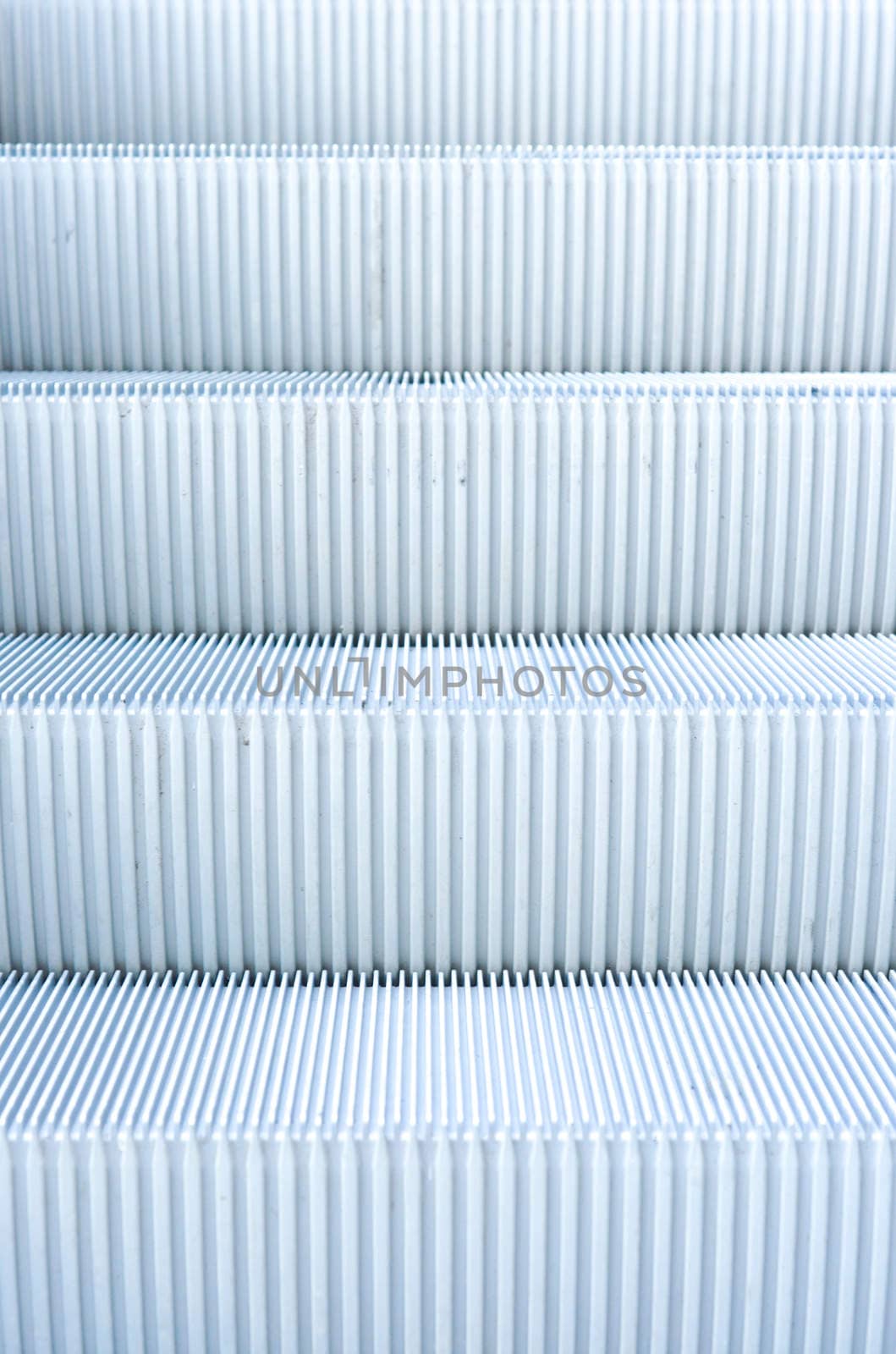 close up of escalator steps