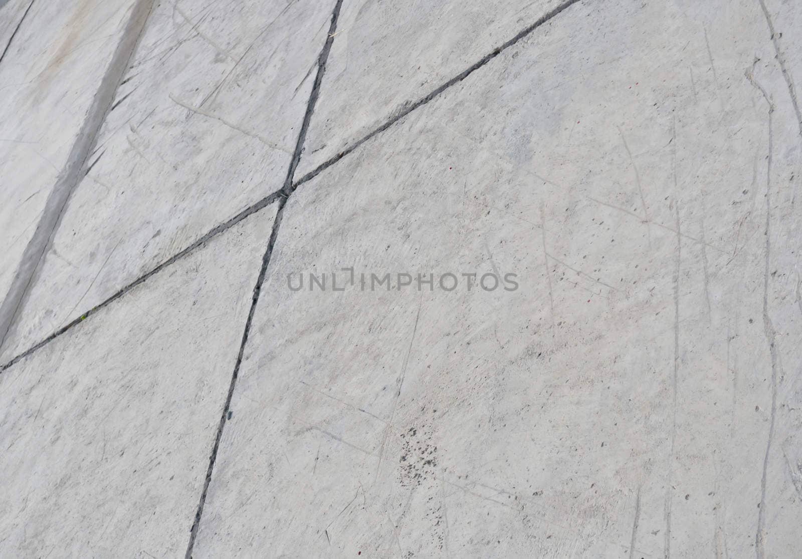 closeup of the concrete slabs