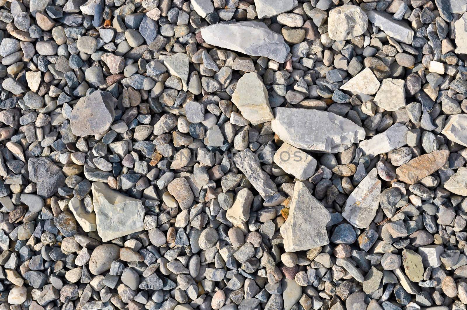 Road stone gravel texture to background