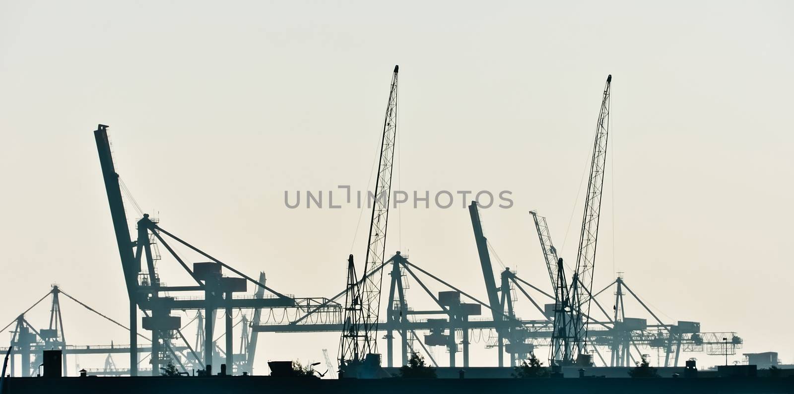 the sea cargo port skyline by vlaru