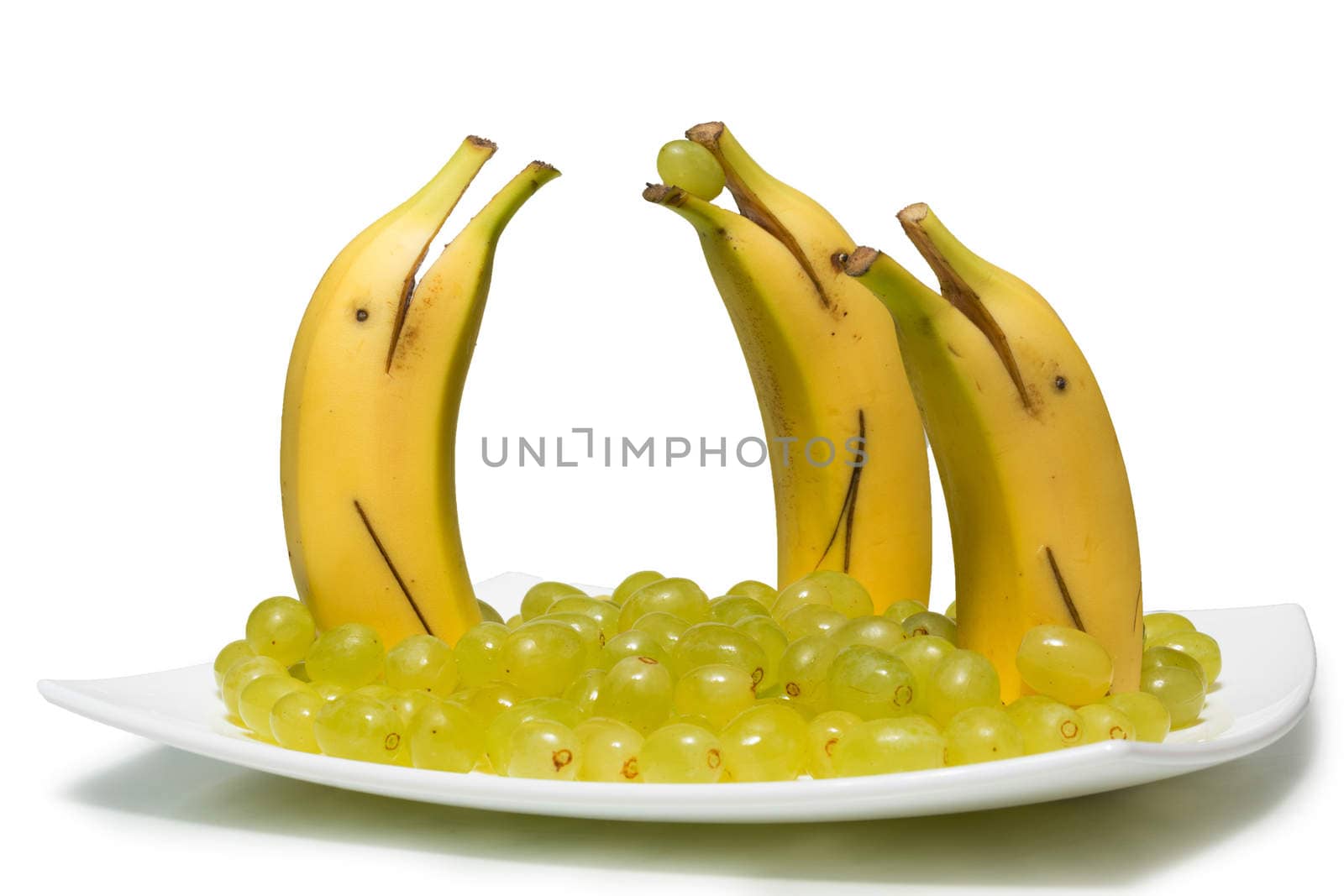 The photograph shows the fruits on white background