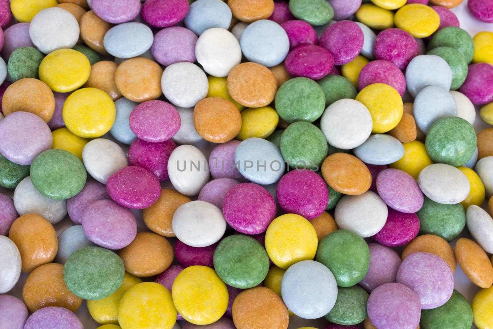 Background of colorful candies coated chocolate sweets