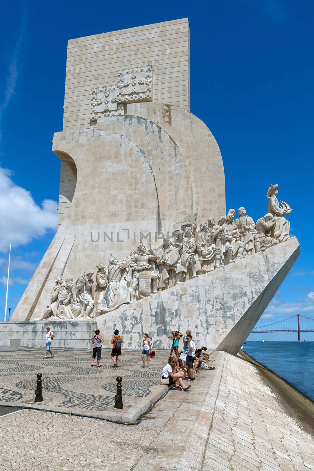 Lisbon, Portugal - July 24, 2015: Monument to the Discoveries - Padrao dos Descobrimentos.