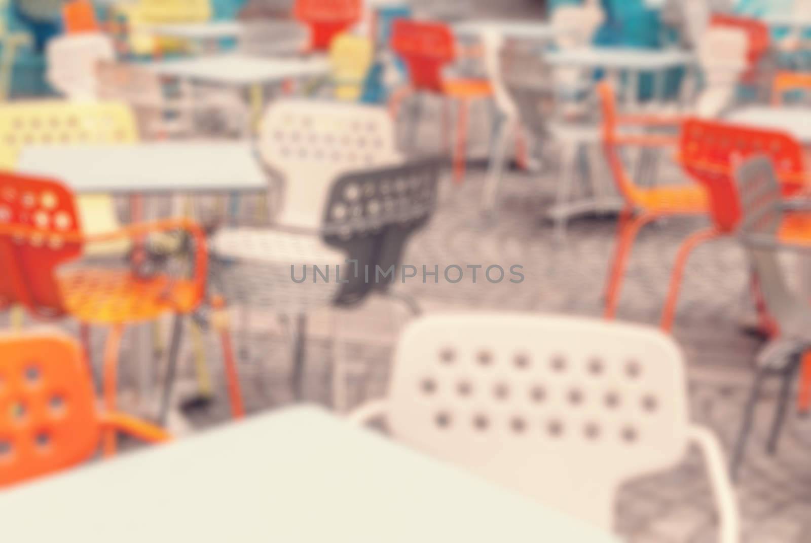 Street Coffee Shop, blur abstract background by Zhukow