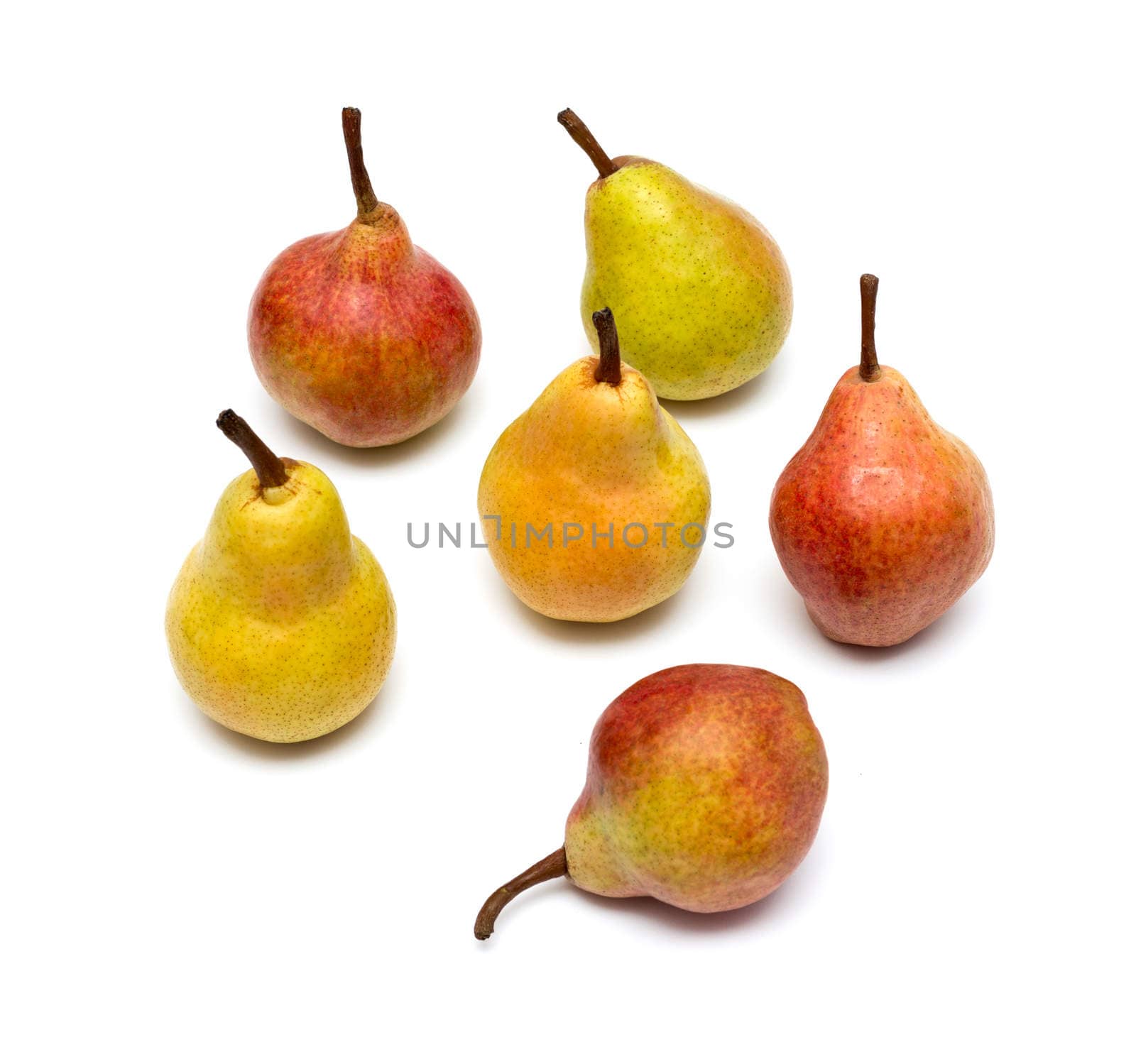 Pile of pear isolated on a white background