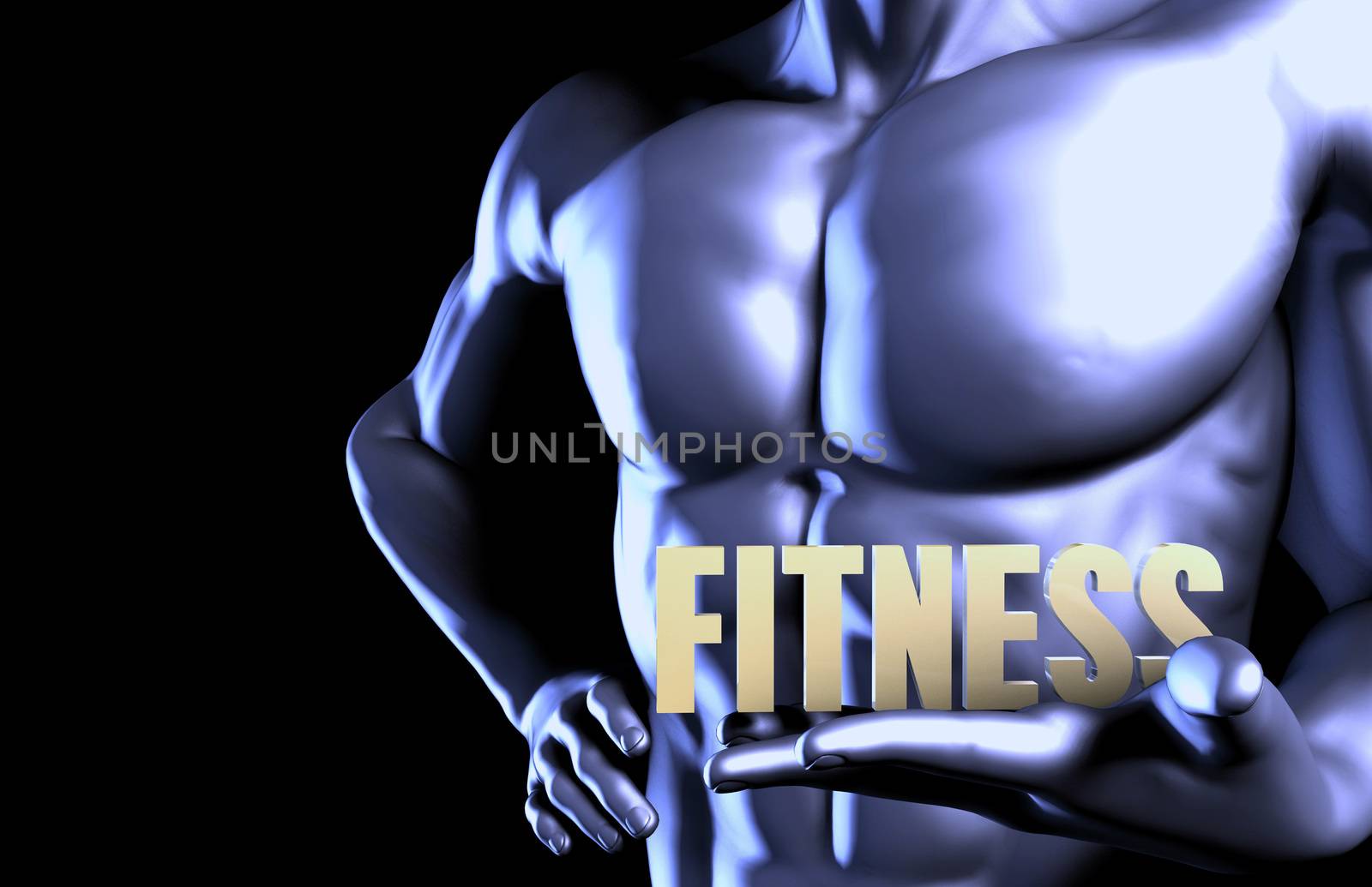 Fitness With a Business Man Holding Up as Concept