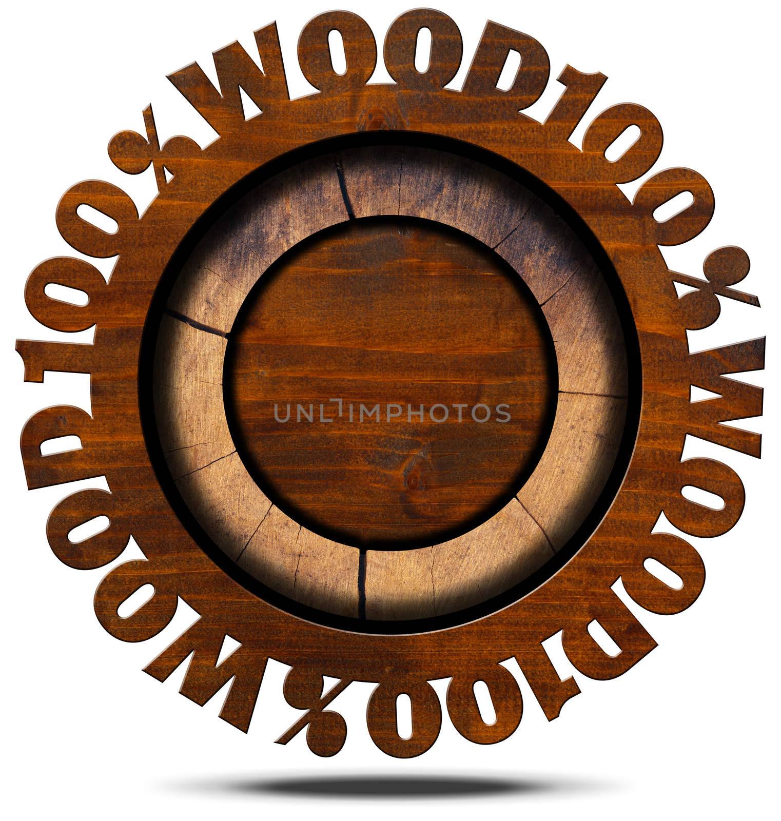 100 Percent Wood - Wooden Icon by catalby