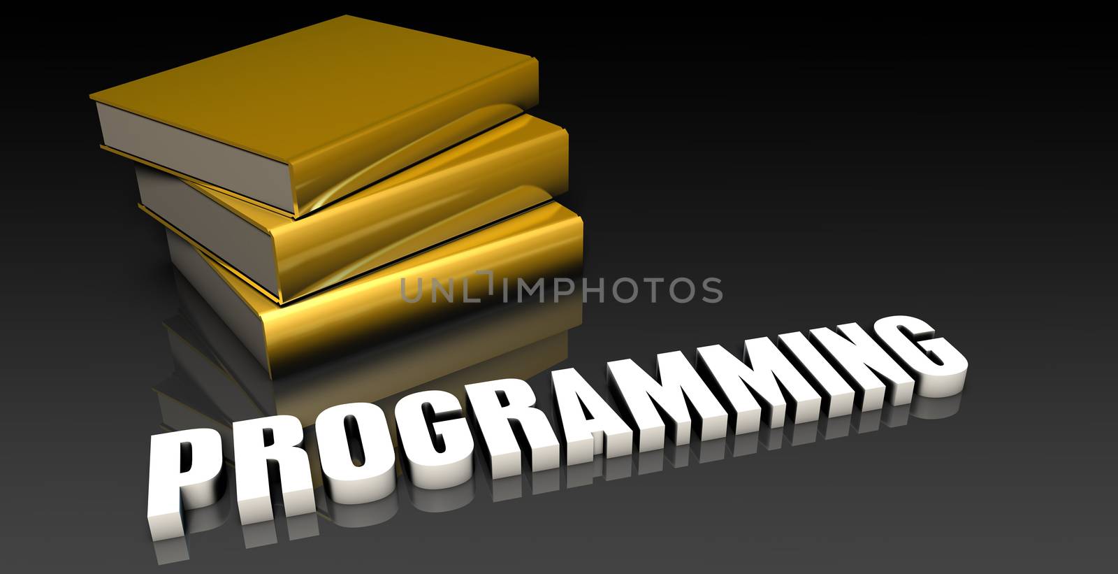 Programming Subject with a Pile of Education Books