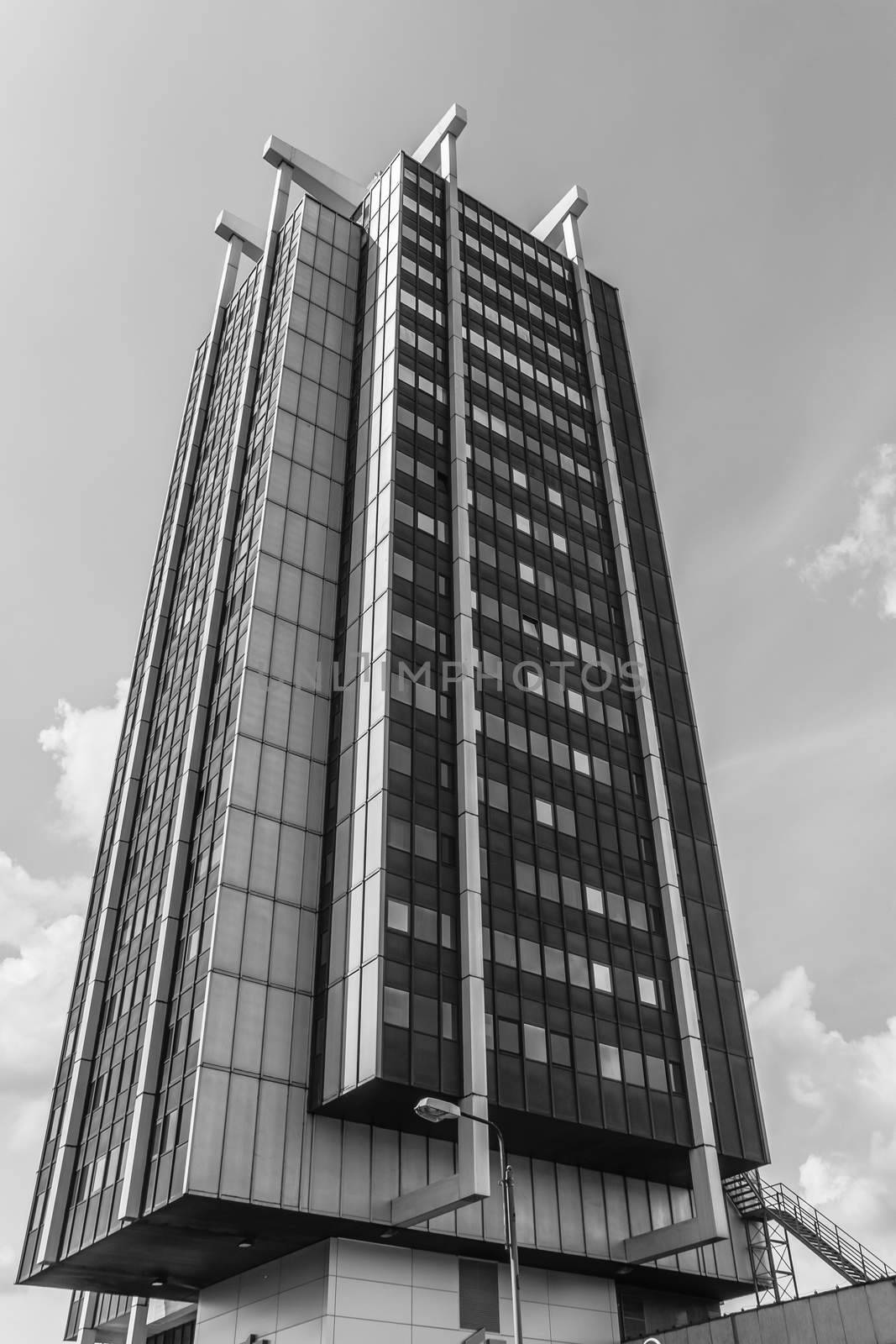 One of two Stalexport skyscrapers sharing the same base. Built in the early 1980s characteristic towers remain one of the most recognizable landmarks of the city.