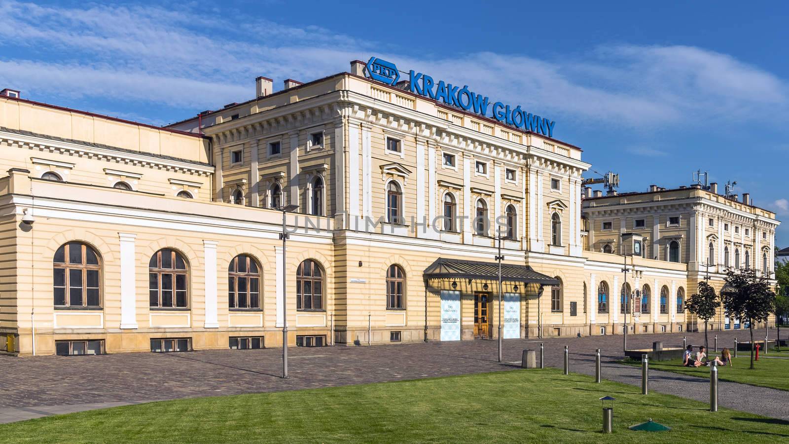 Krakow Main Railway Station constructed between 1844 and 1847, the largest and the most centrally located railway station in Krakow, recently fully renovated.