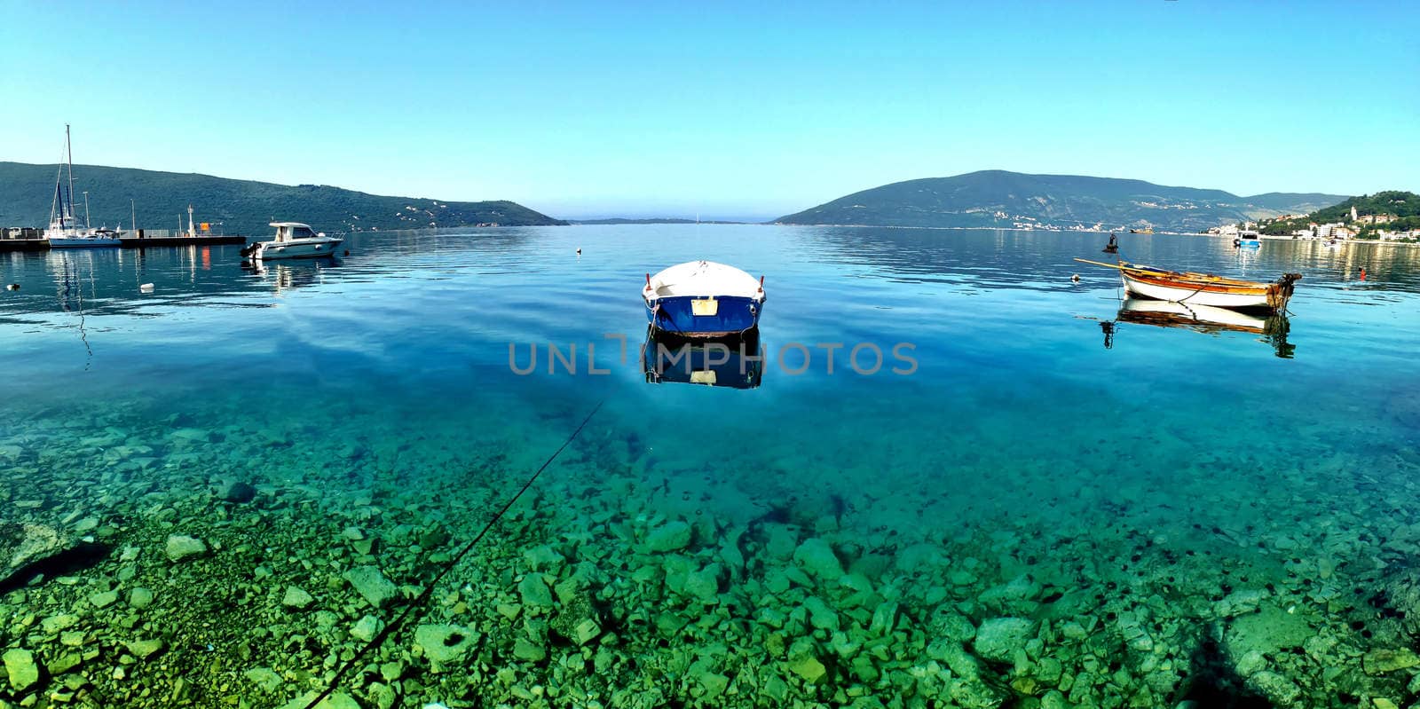 Transparent sea in Zelenika, Montenegro