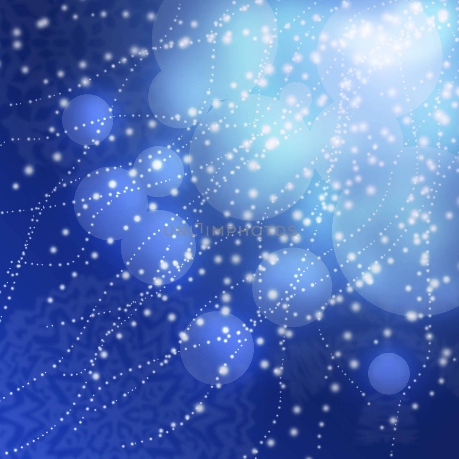 Abstract blue background with snowflakes by cherezoff