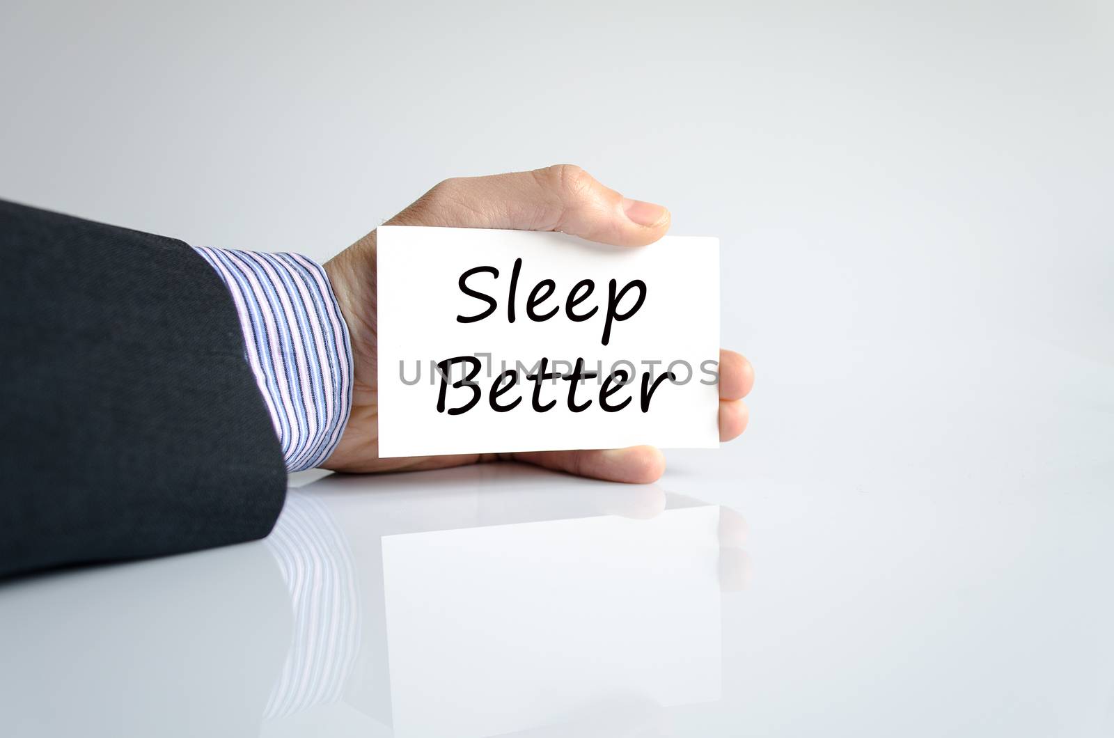 Sleep better text concept isolated over white background