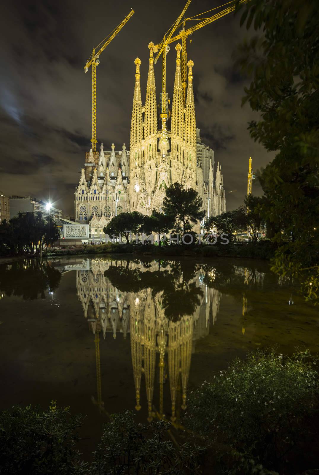 Sagrada Familia at night, Barcelona by KylieEllway