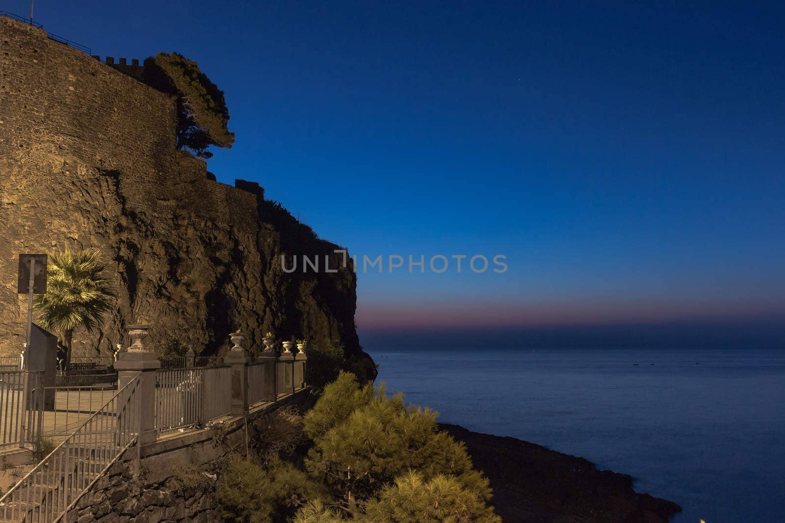 The sicilian sunrise in quiet day