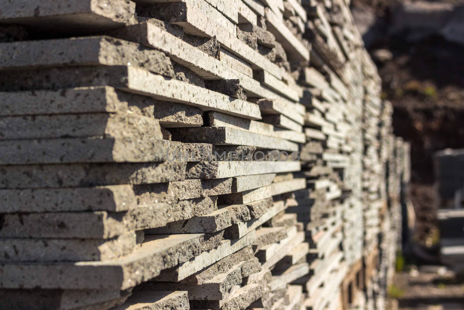 Wall of bricks in Vulcanic Stone, useful for background.