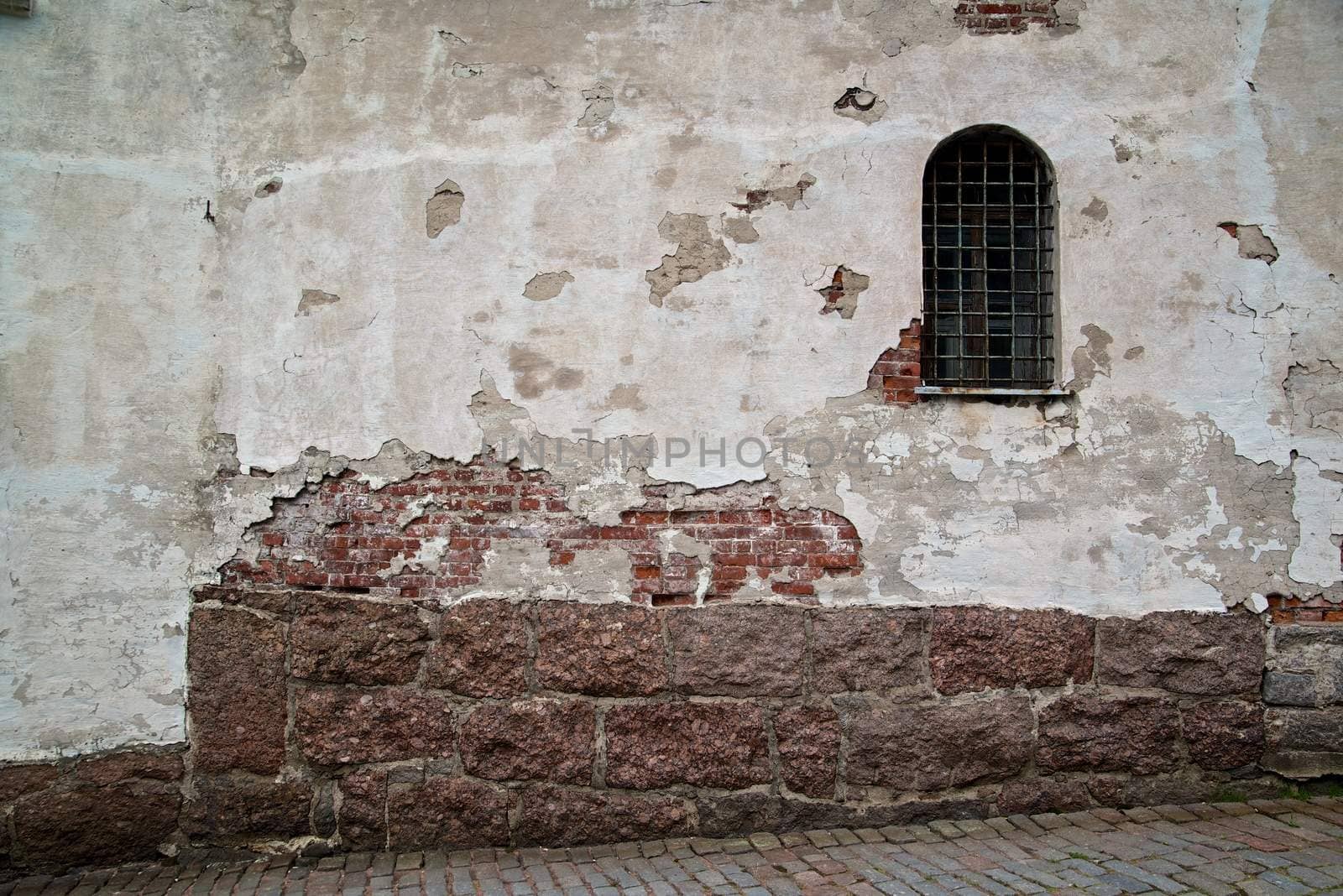 the picture of brickwork in the castle
