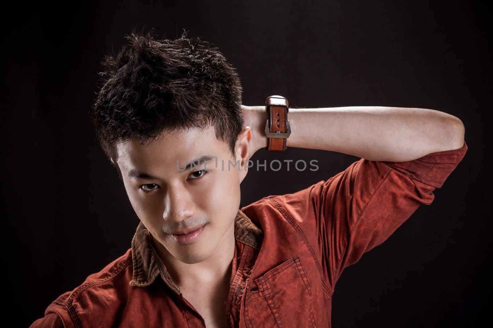 Portrait of Asian young man by imagincy