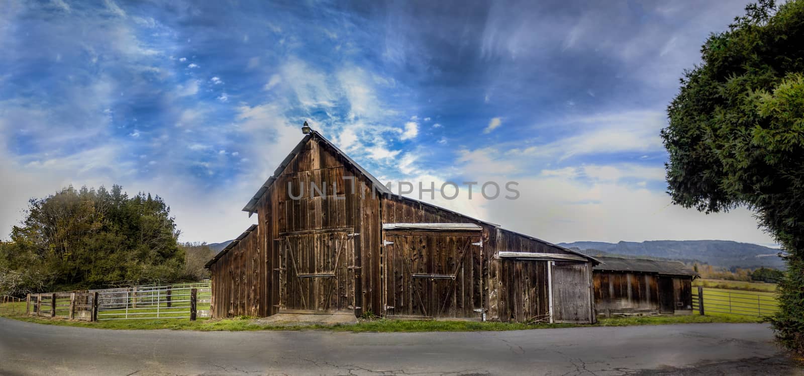 An Old Barn, Panoramic Color Image by backyard_photography