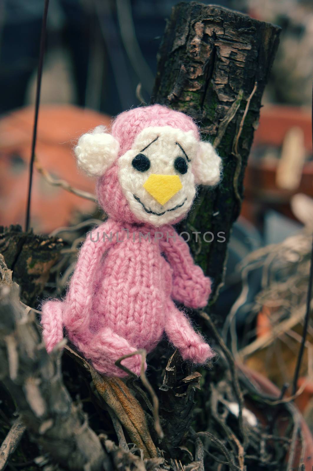 monkey, symbol,  intelligent, handmade, knitted toy by xuanhuongho