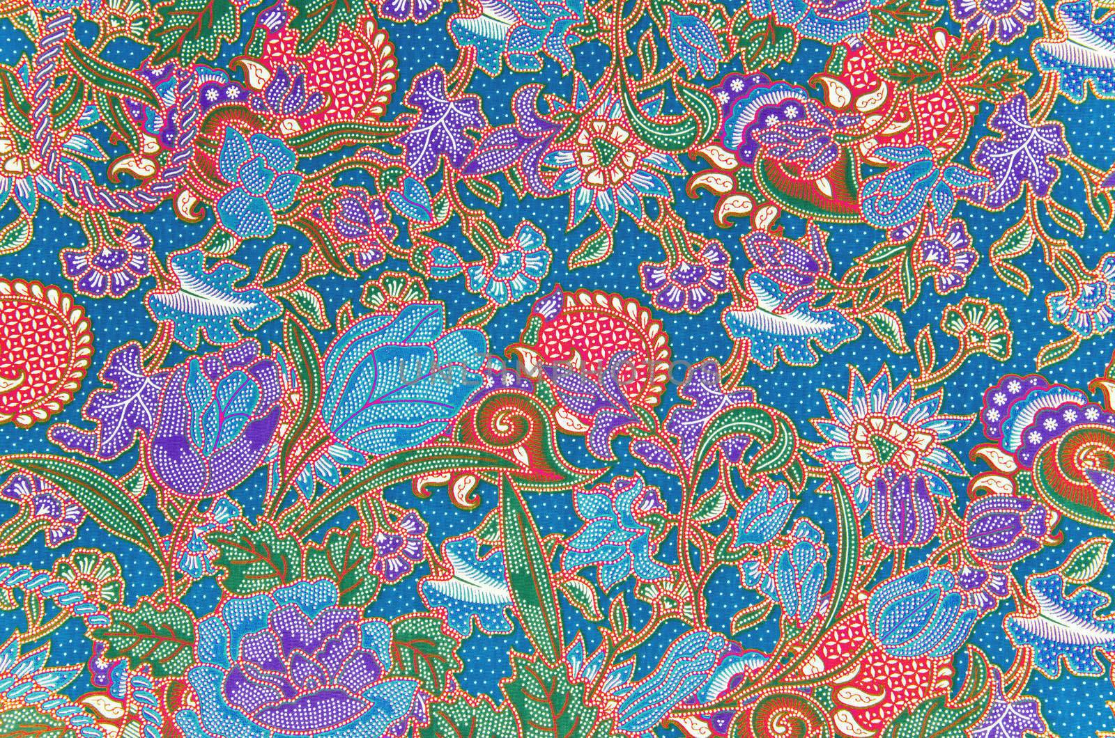 Traditional batik sarong pattern background
