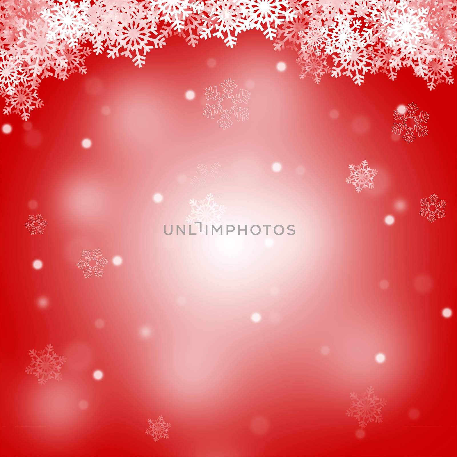 Abstract Merry Christmas red background by Gamjai