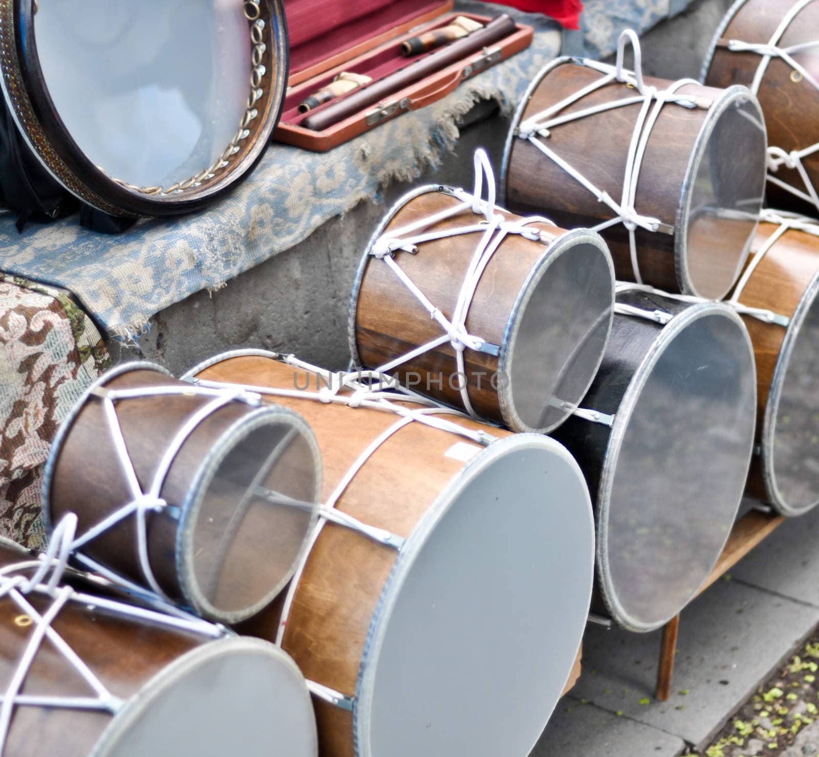 the handmade traditional national Armenian drums