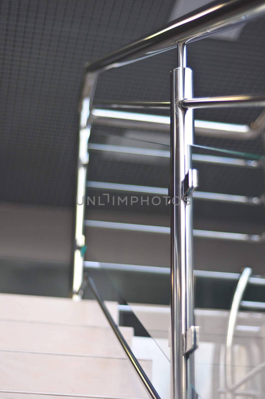 handrails in polished stainless steel