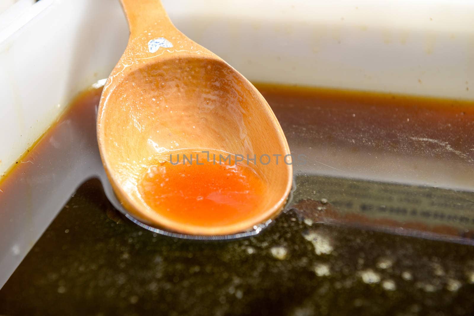 natural chestnut honey of dark brown color by vlaru