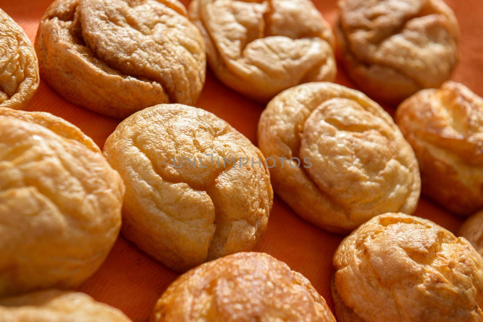 the various sweet cream puffs aka profiterole 