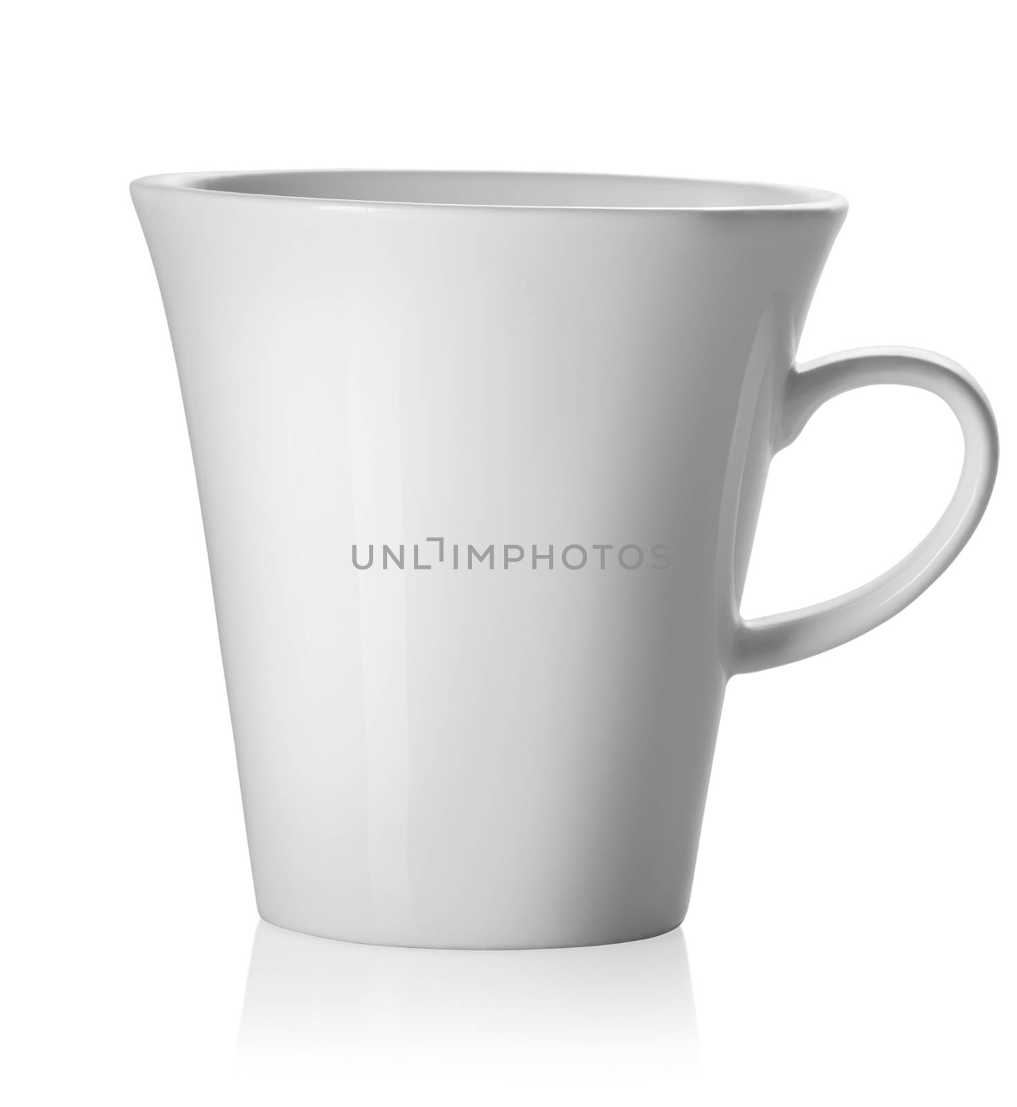 One teacup isolated on a white background