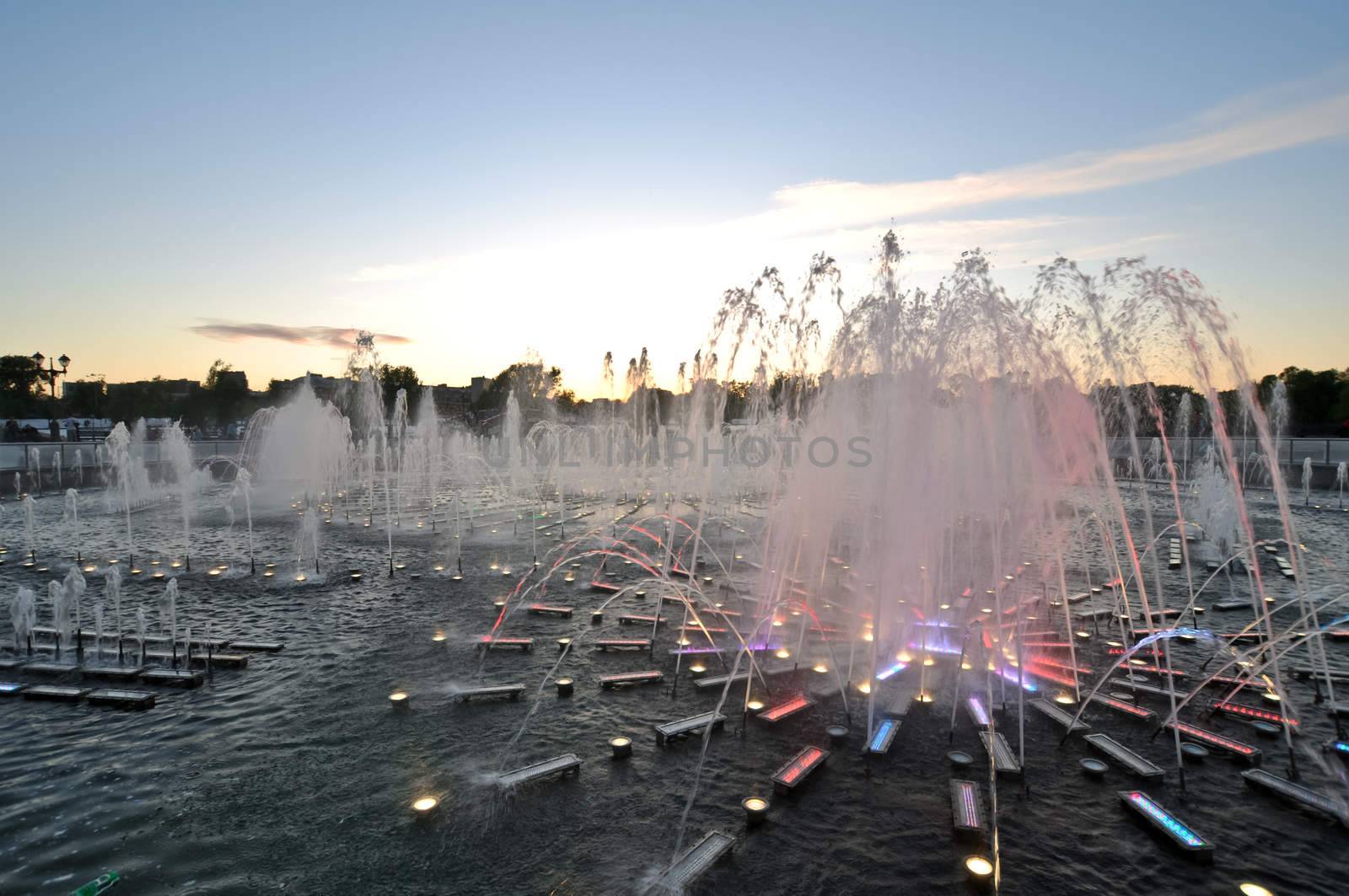 Tsaritsino fountain. Moscow. Russia.