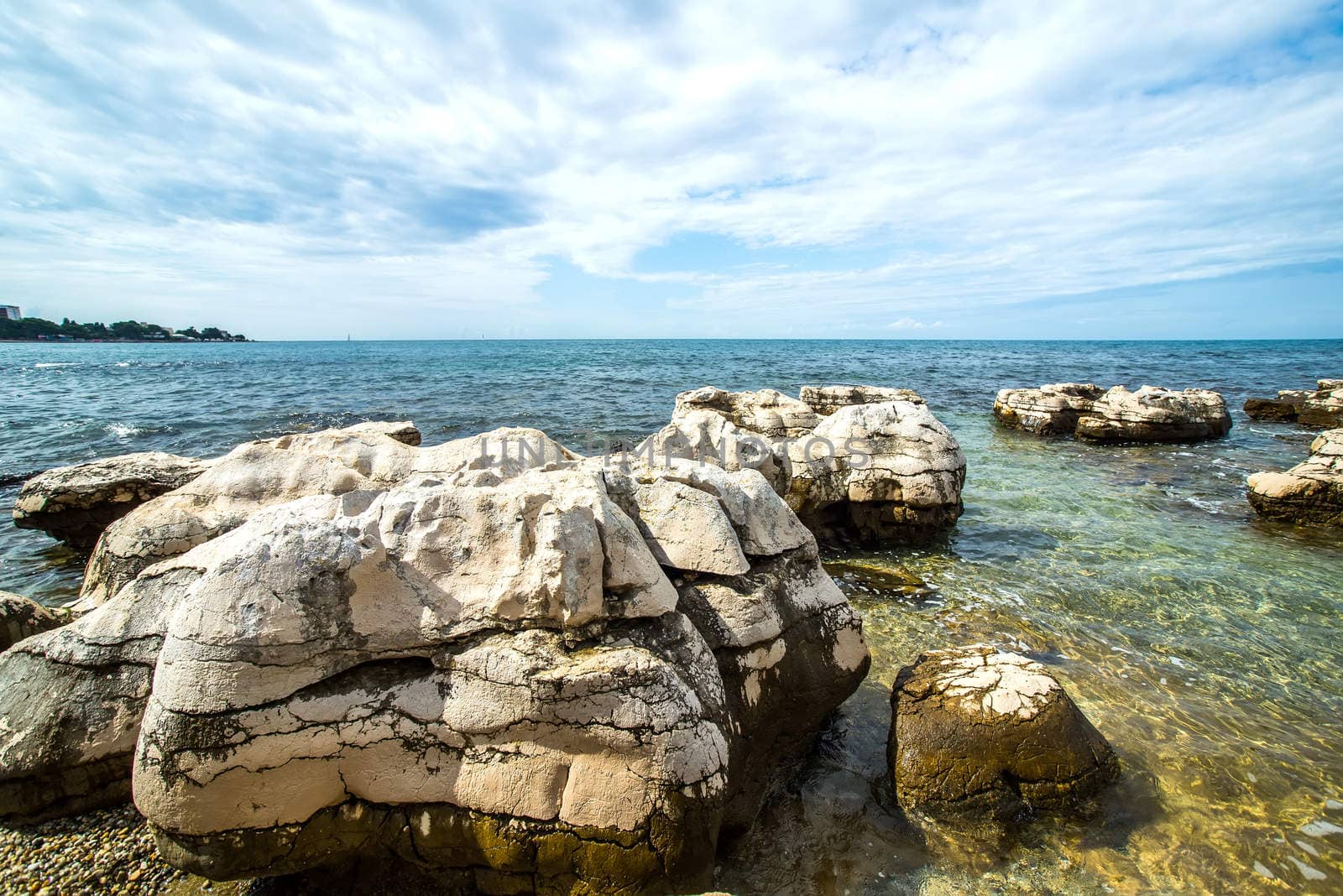 sunny day on the Adriatic coast by vlaru