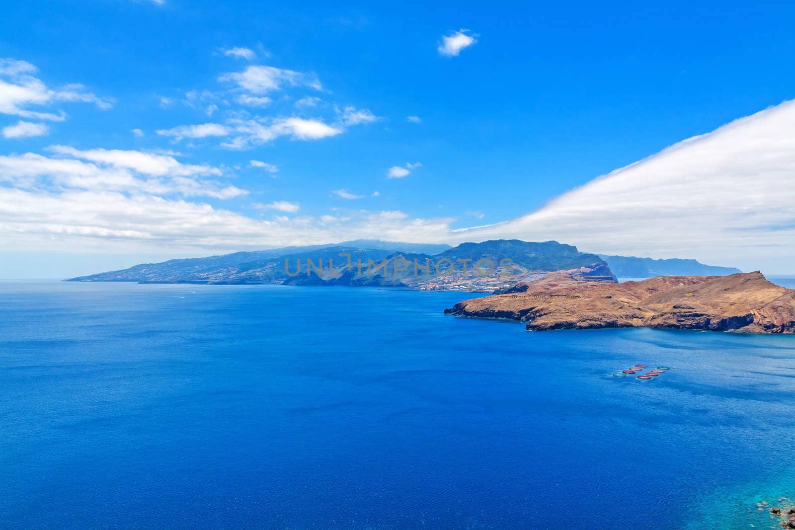 View from Ponta do Furado - Cais di Sardinha, Baia d'Abra - hiking trail at the most easterly point of Madeira - Ponta de Sao Lourenco