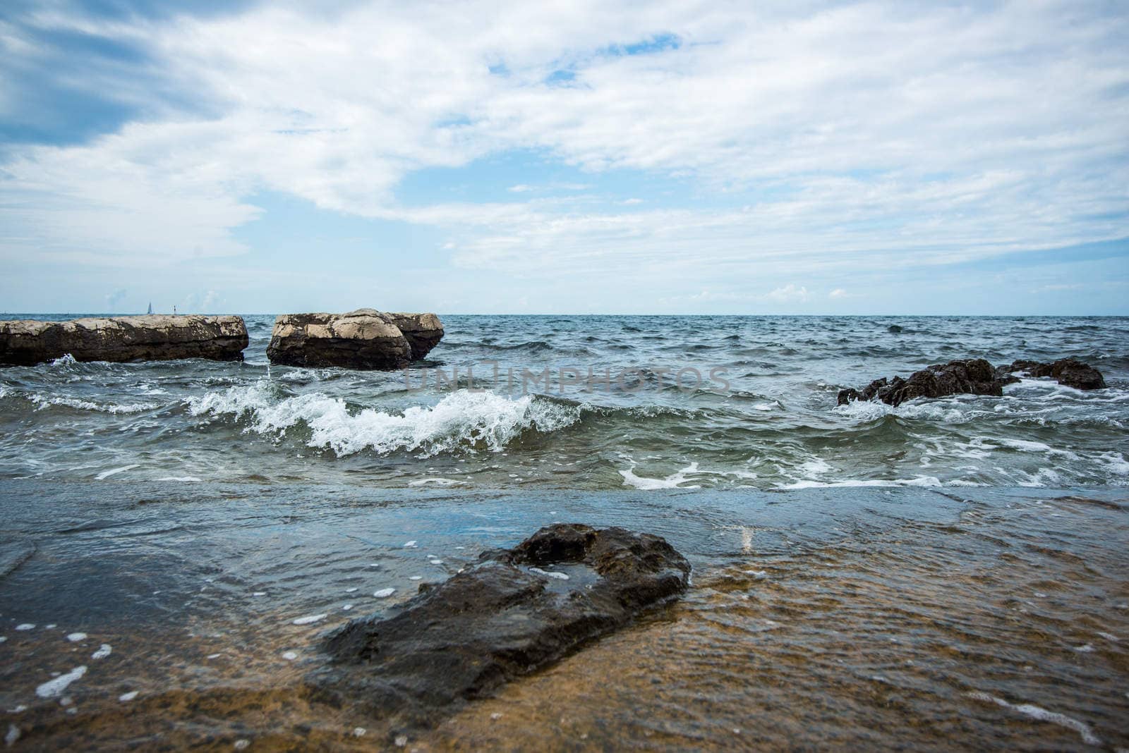 the sunny day on the Adriatic coast