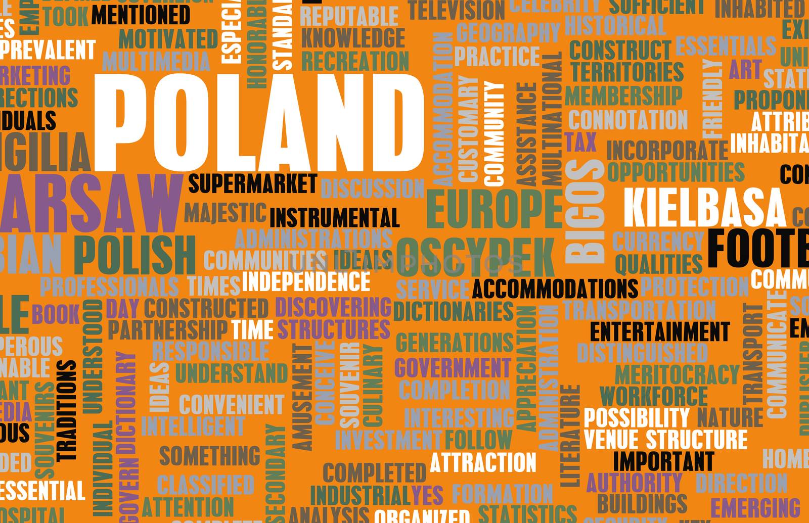 Poland as a Country Abstract Art Concept